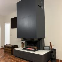 Cheminée VEGA avec insert 3 vitres